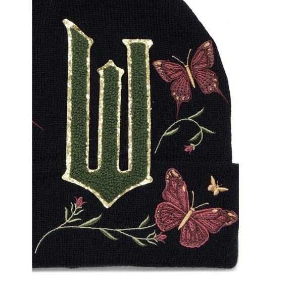 WICKED Spellbinding Floral Butterfly Cuffed Beanie Glinda Elphaba OZ Lot of 2 main image 5